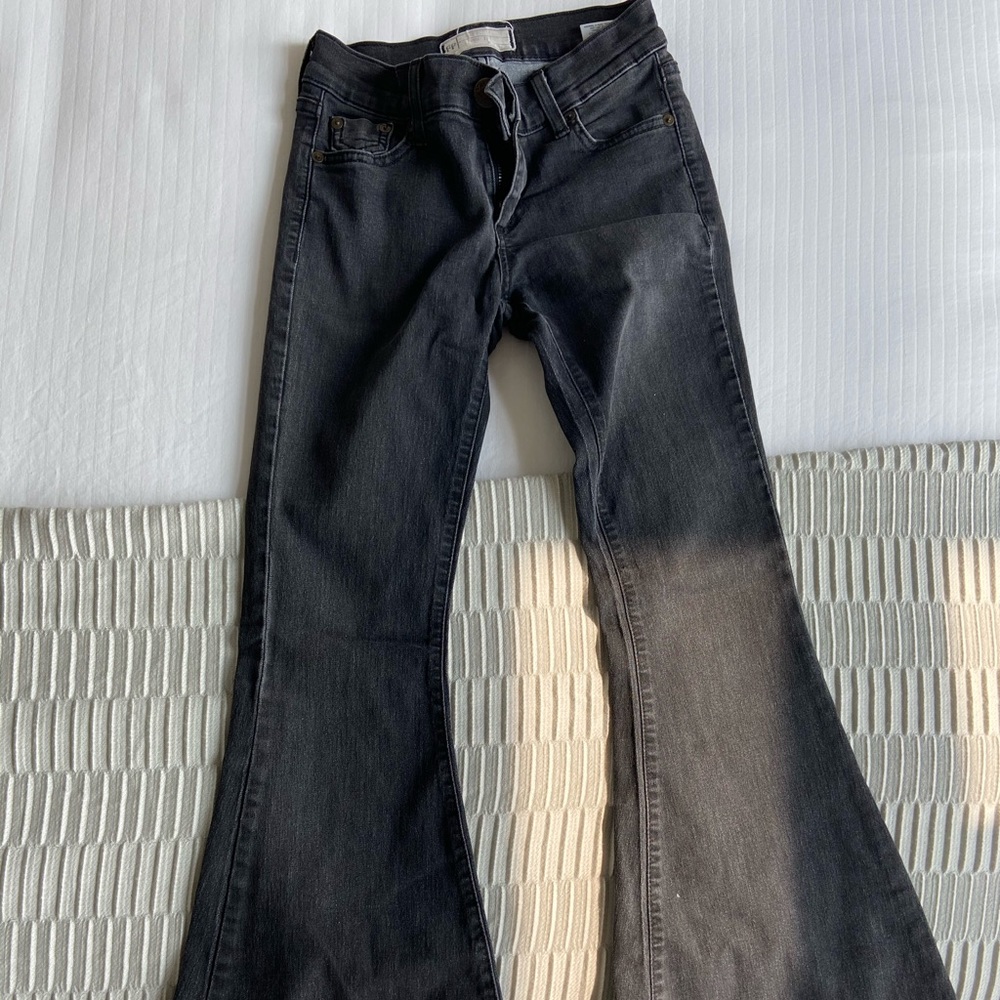 Black Flared Free People Jeans
